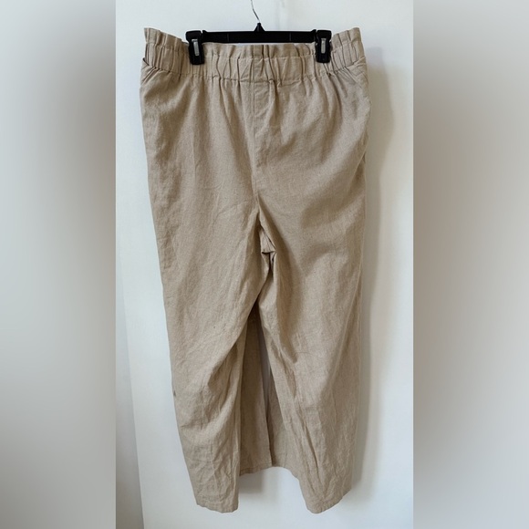 Corpcore Midnight Velvet Linen Blend Wide Leg Wrap Pants Coastal - Picture 4 of 13